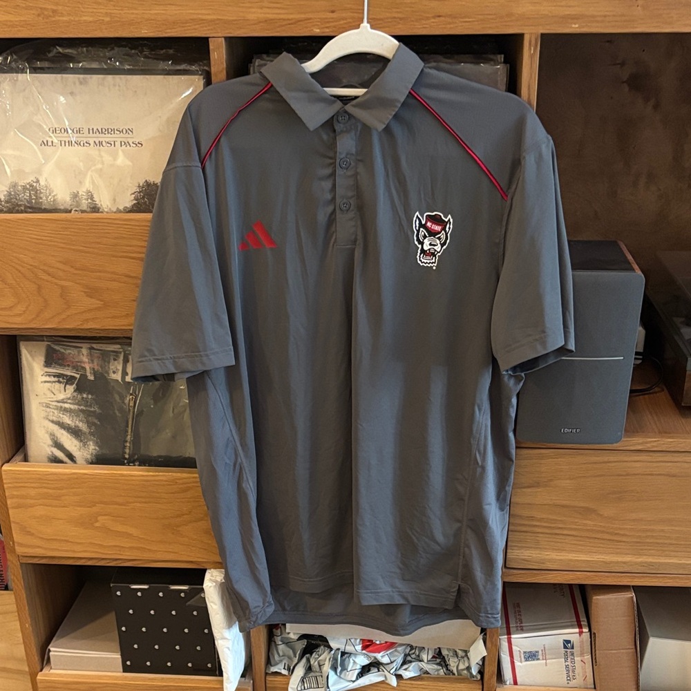 Adidas Dark Gray Polo with Red Details